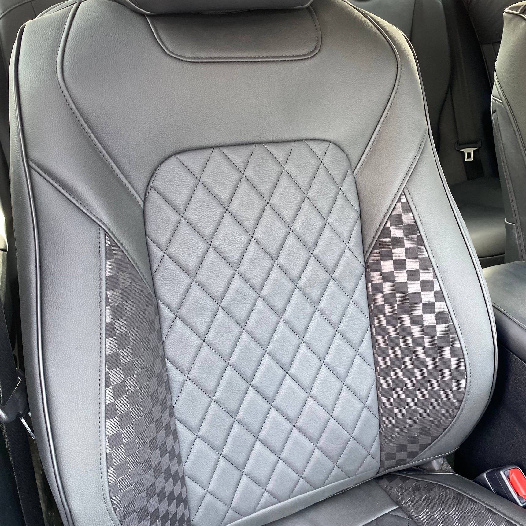 Diamond Leather Car Front Seat Cover Protector (2pcs)