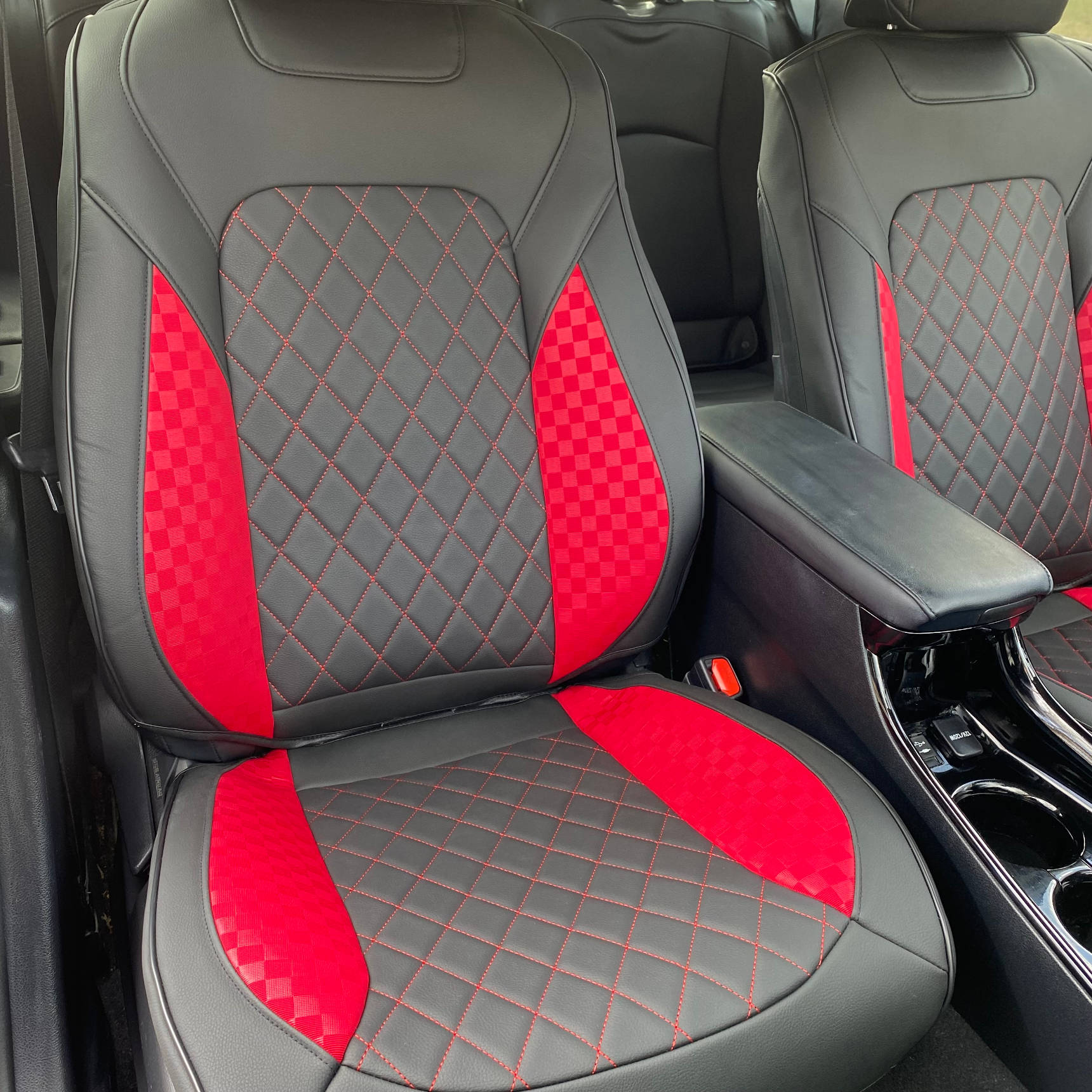 Diamond Leather Car Front Seat Cover Protector (2pcs)